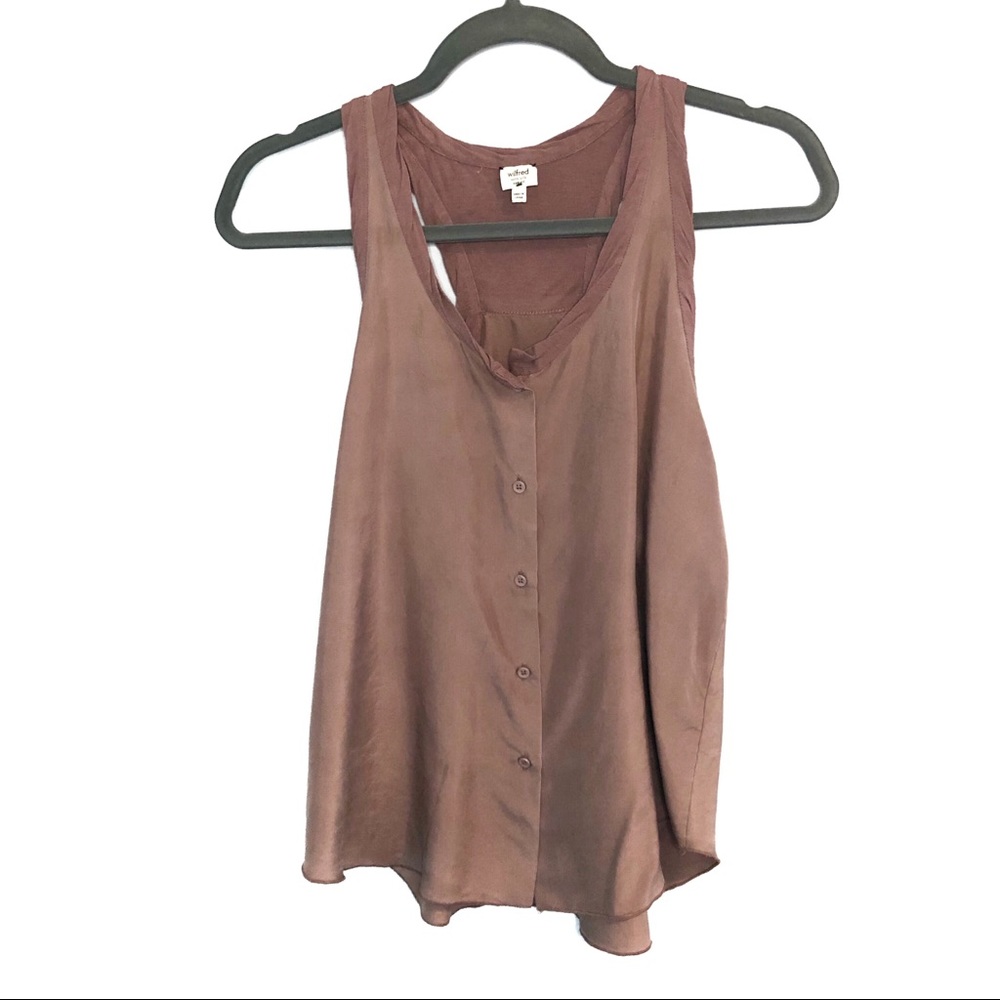 ✨3/$30 Aritzia Wilfred Silk Button Front Blouse